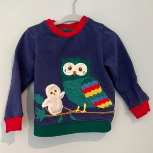 Baby Boden Owl Sweatshirt 9/12m